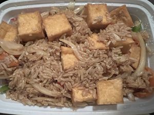 Hot Basil Fried Rice with Tofu  at Wish Thai Kitchen in Watertown