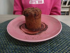 Apple muffin at La Cookessa Bio in Granollers