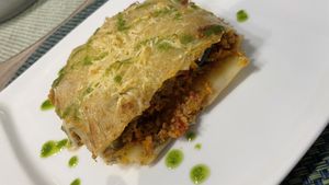 Lasaña de soja texturizada at La Cookessa Bio in Granollers