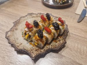 Makis de mango at La Cookessa Bio in Granollers