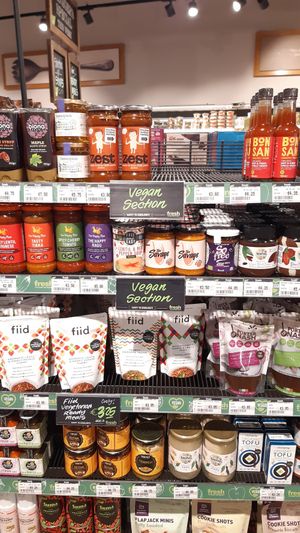 Vegan selection at Fresh The Good Food Market - Grand Canal in Dublin