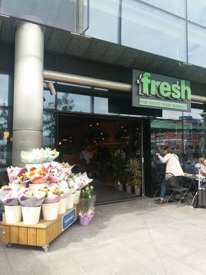 Entrance at Fresh The Good Food Market - Grand Canal in Dublin