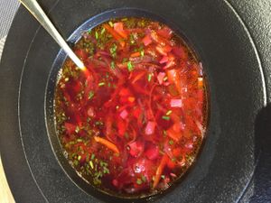 Boršč at Go Fresh in Chisinau