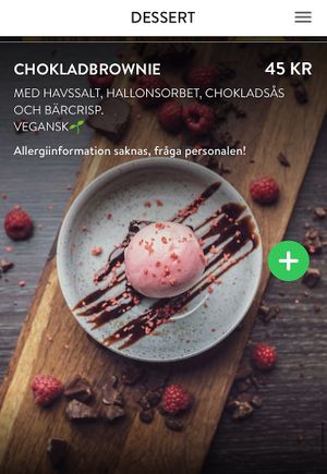 April 2024 menu  at Pinchos in Lidkoeping