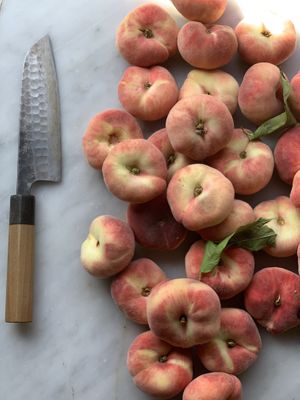 Donut peaches  at Local Vegan in Seattle