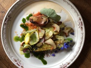 Baby squash  at Local Vegan in Seattle