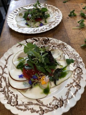 Pear Carpaccio  at Local Vegan in Seattle