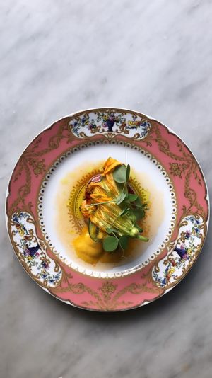 Baby squash and squash blossoms  at Local Vegan in Seattle