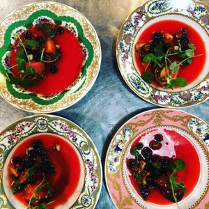 Watermelon Gazpacho  at Local Vegan in Seattle