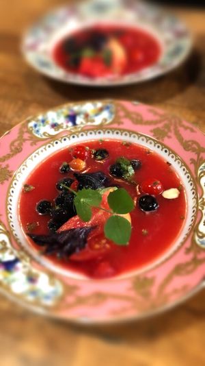 Watermelon Gazpacho  at Local Vegan in Seattle
