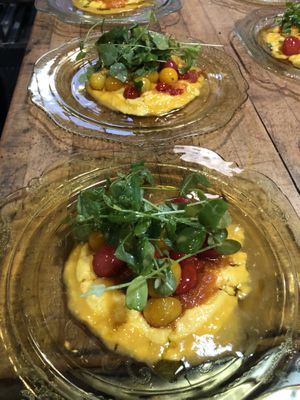 Sweet corn and tomato  at Local Vegan in Seattle