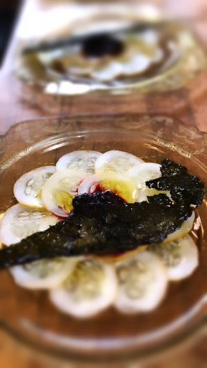 Cucumber carpaccio  at Local Vegan in Seattle