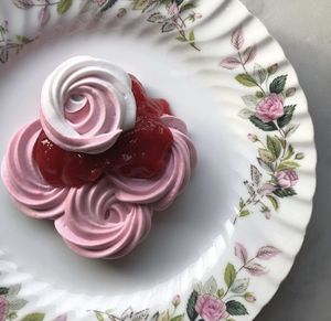 Aquafaba Pavlova  at Local Vegan in Seattle