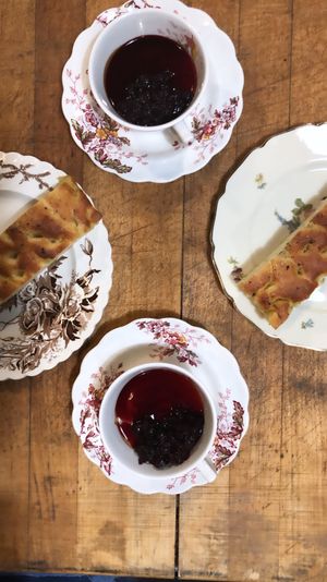 Mushroom mousse and house baked focaccia  at Local Vegan in Seattle