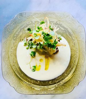 Potato Leek Soup  at Local Vegan in Seattle