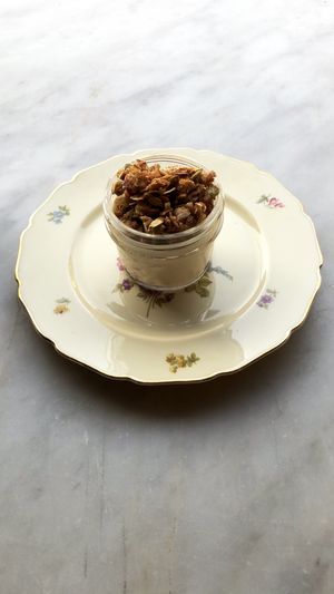 Chai custard with gluten free crumble  at Local Vegan in Seattle