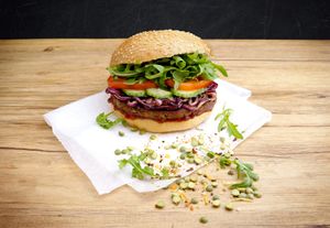 The new vegan Rosenburger 2.0 at Rosenberger in Vienna