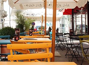 Outside at Rosenberger in Vienna