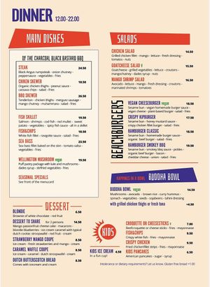 Dinner at Beachclub Copacabana in The Hague