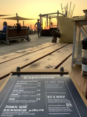 A lot of Vegan 🌱 options on the menu at Beachclub Copacabana in The Hague