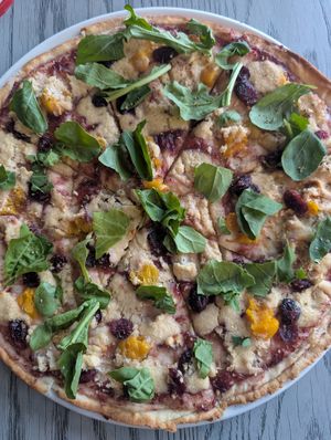 Large vegan pizza at Kerdoni's in Bloemfontein