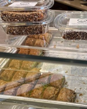 Dessert case   at Happy Vegans in Clifton