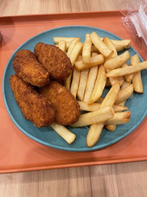 tenders and fries   at Happy Vegans in Clifton