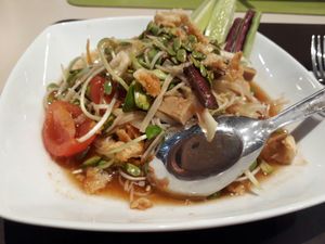 Yam Mua - Spicy Salad at Khun Churn - Mediplex in Bangkok