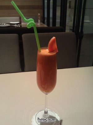 Carrot - ginger juice at Khun Churn - Mediplex in Bangkok