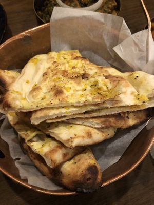 Garlic naan   at Sula in Vancouver