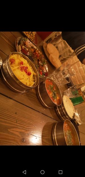 Vegan curry collection at Mowgli in Cardiff