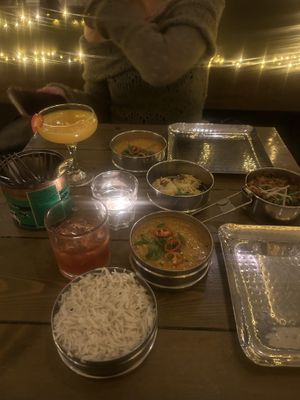 Thali and cocktails !  at Mowgli in Cardiff