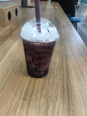 
Milkshake with blueberries and cheesecake. Delicious  at Bastard Burgers in Kungaelv