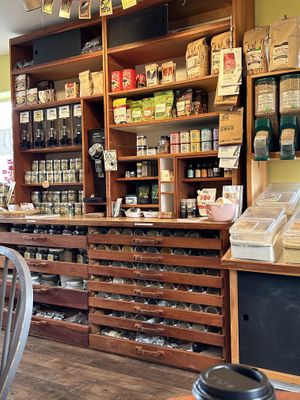 Nice supply of bulk items and indoor seating  at Wild Grocery & Cafe in Manzanita
