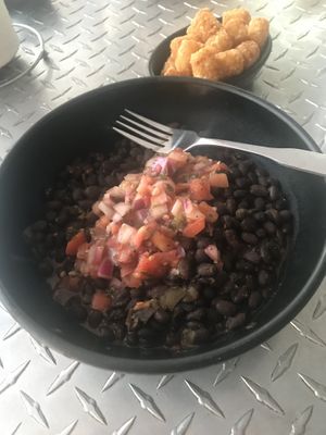Beans and rice entree without sour cream at Mad Beach Craft Brewing in Madeira Beach