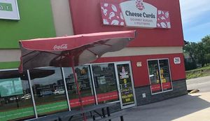 Outside at Cheese Curds in Oromocto