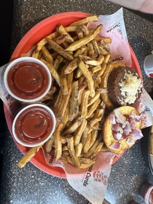 Not beef combo with vegan cheesee  at Cheese Curds in Oromocto