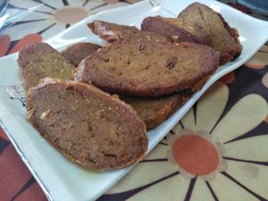 Northern Thailand sausage at V. Napaphud Vegetarian Food in Chiang Mai