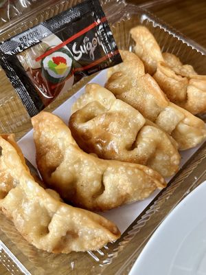 Vegan fried gyoza, takeaway (75 THB)  at V. Napaphud Vegetarian Food in Chiang Mai