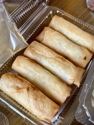 Vegan spring rolls, takeaway (75 THB)  at V. Napaphud Vegetarian Food in Chiang Mai