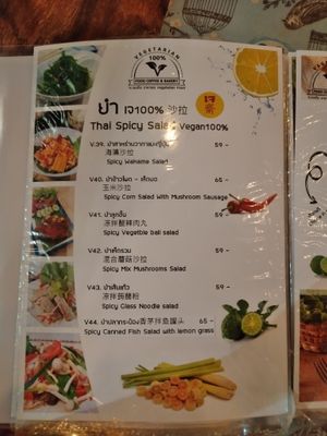 Salads at V. Napaphud Vegetarian Food in Chiang Mai