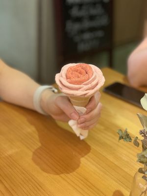 Rose petal and strawberry  at Barista by Givres in Hong Kong Island