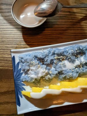 Mango sticky rice, always awesome at Ngon Vegan Restaurant in Tam Coc