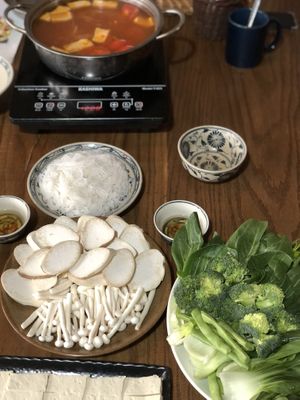 Hot pot  at Ngon Vegan Restaurant in Tam Coc