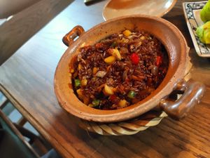 Pineapple fried rice at Ngon Vegan Restaurant in Tam Coc