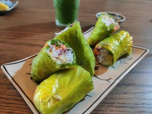Fresh springrolls at Ngon Vegan Restaurant in Tam Coc