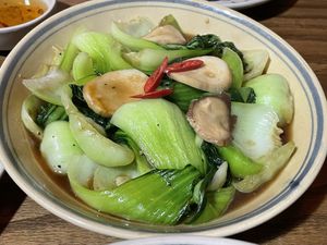 Bok choy  at Ngon Vegan Restaurant in Tam Coc