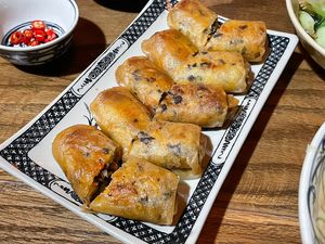 Spring rolls  at Ngon Vegan Restaurant in Tam Coc