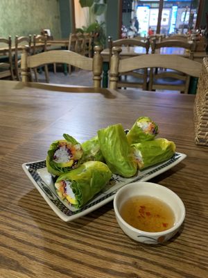 Fresh spring rolls  at Ngon Vegan Restaurant in Tam Coc