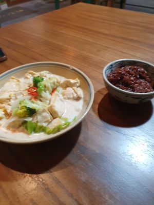 Tofu with ginger and coconut (come with rice) at Ngon Vegan Restaurant in Tam Coc